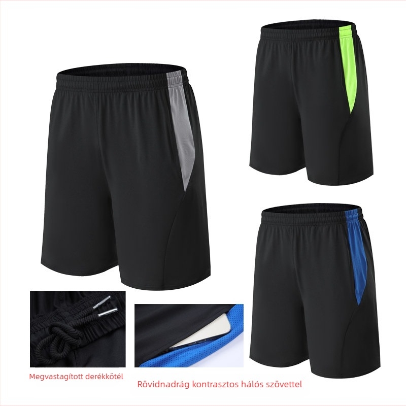Férfi sportnadrágok, gyorsan száradó, nyári, ötpontos strandnadrágok, futó, fitnesz, edző, térdig érő, laza, plus size kosárlabda rövidnadrágok