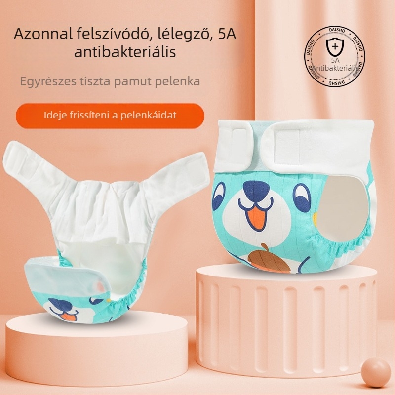 Gézpelenkák pamut gézből, egyrészes, mosható, légáteresztő, vizeletgyűrűs baba, baba, négy évszak, egy generációnyi haj