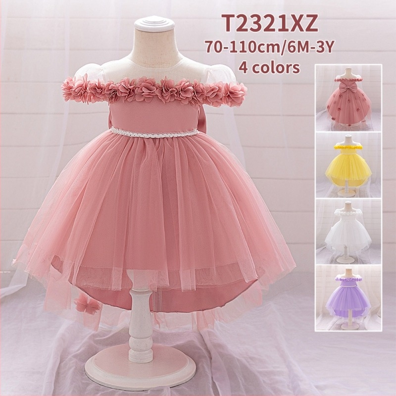 Amazon baba első születésnapi ruha, gyerek hercegnős ruha, hálós, virágos ruha, viráglánynak