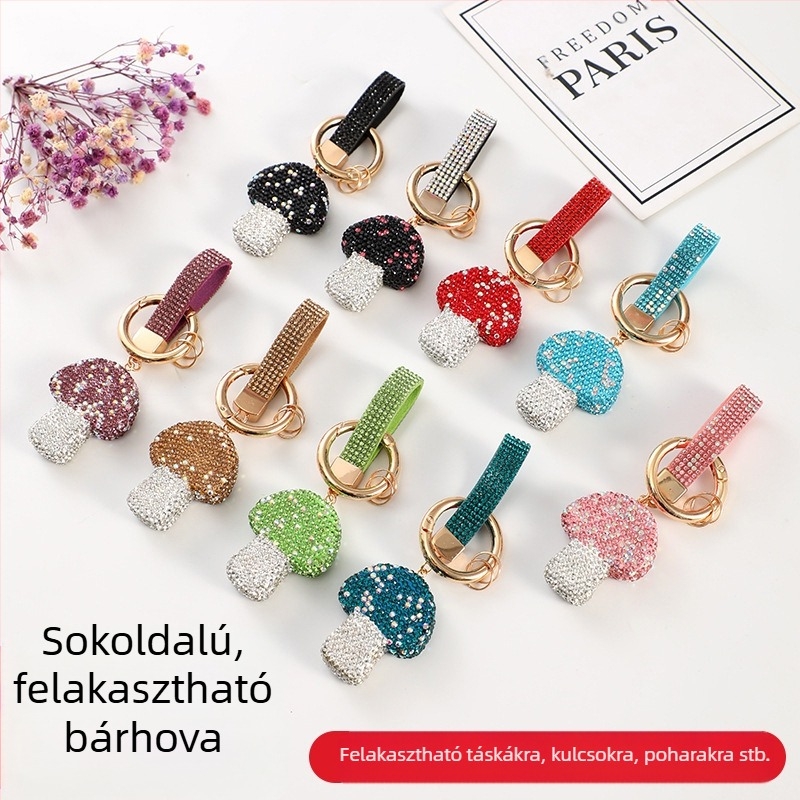 Amazon gyémánt kulcstartó táska, diy díszek, apró ajándékok, Európa és az Egyesült Államok gyönyörű autókulcs medál gyártóinak nagykereskedelme