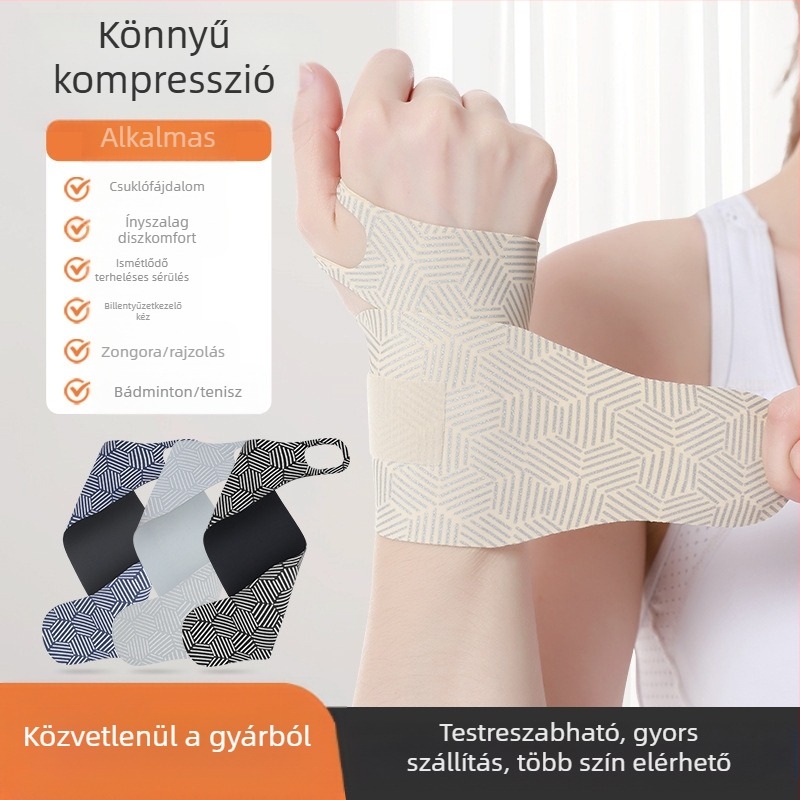 Nyári vékony, rándulásgátló ínhüvely csuklóvédő tollaslabdához, csuklóvédő húzódásgátló ízületrögzítővel