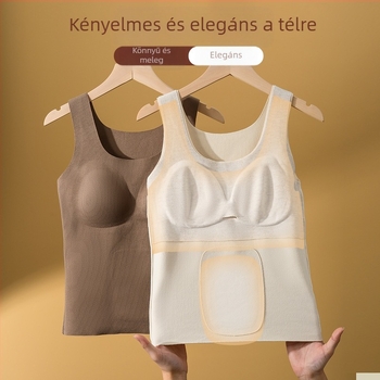 A58 Őszi és téli új női nem nyomot hagyó termo mellény mellkasi betéttel kopásmentes melltartó egyrészes alsónemű belső és külső viselet felső