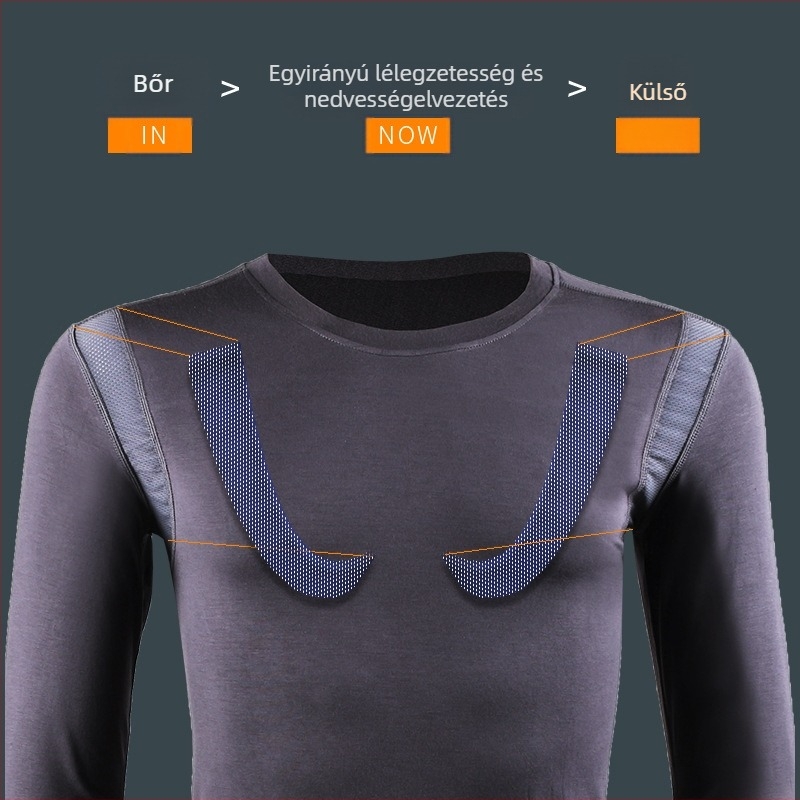 Férfi termo alsónemű kerek nyakú hidegálló pamut pulóver ifjúsági őszi nadrág vékony szárú őszi nadrág tavaszi őszi téli