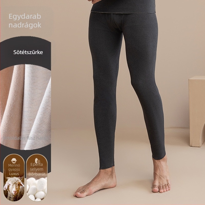 Őszi nadrág Férfi meleg nadrág Őszi és téli gyapjú béléssel Gyapjú Selyem Kétoldalas polár Vastagított Aljú Meleg Nadrág