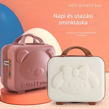 14 hüvelykes férfi és női gyermek bőrönd rajzfilmmintás bőrönd tárolótáska doboz szuvenír PP kozmetikai tok nagy kapacitású