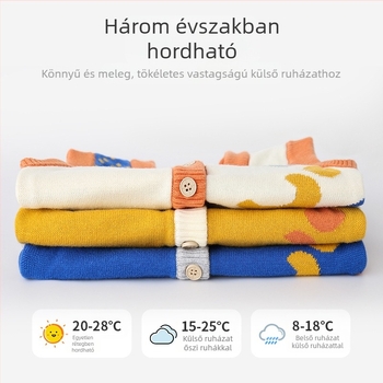 K-stílusú aranyos, tiszta pamutból készült, puha gyerek mellény, kötött mellény, baba kategória, őszi felsőruházat, gyerek kardigán, mellény