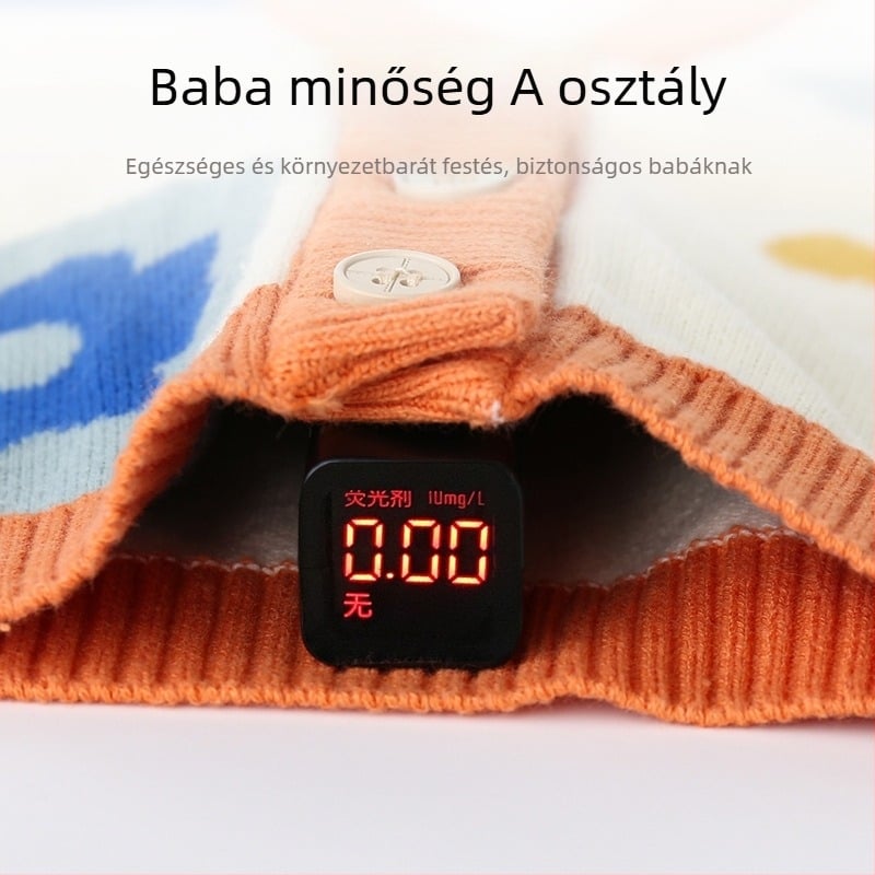 K-stílusú aranyos, tiszta pamutból készült, puha gyerek mellény, kötött mellény, baba kategória, őszi felsőruházat, gyerek kardigán, mellény