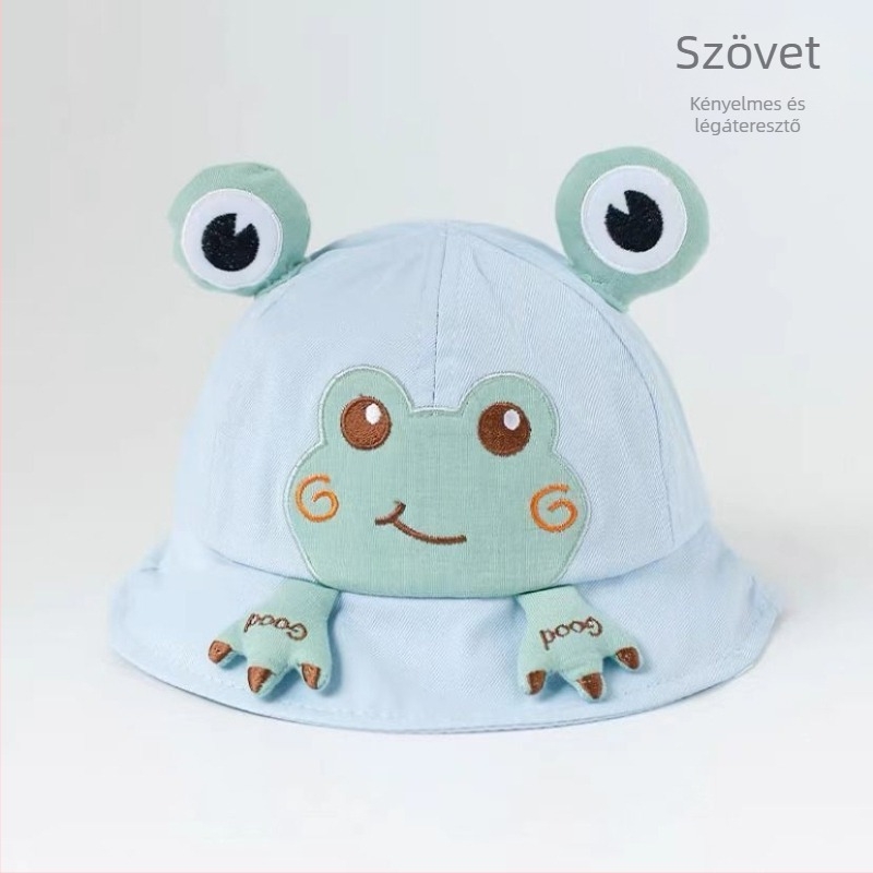 Aranyos kis béka baba sapka tavaszi és őszi vékony napellenző gyermek naptej sapka utazó fiúknak és lányoknak gyermek naptej sapka