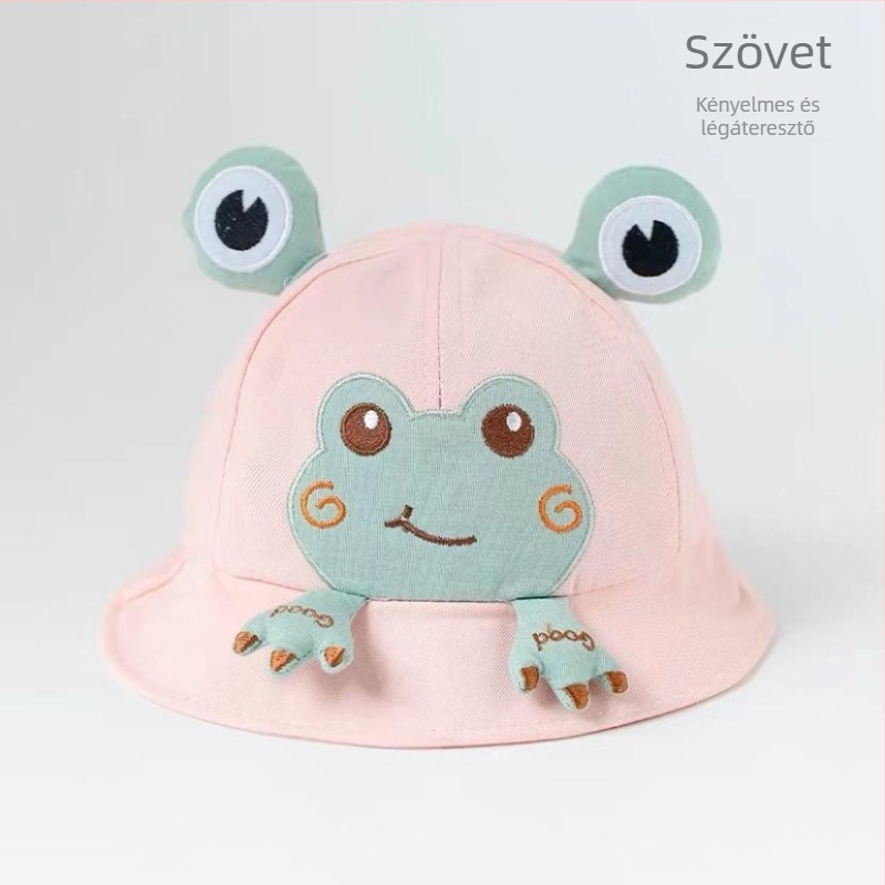 Aranyos kis béka baba sapka tavaszi és őszi vékony napellenző gyermek naptej sapka utazó fiúknak és lányoknak gyermek naptej sapka