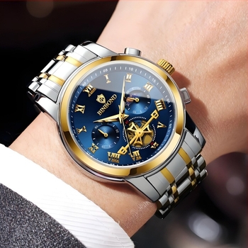 Binbang márkájú órák nagykereskedelmi gyártói, világító, üreges, vízálló, határokon átnyúló kvarcórák, férfi órák, külkereskedelmi férfi órák