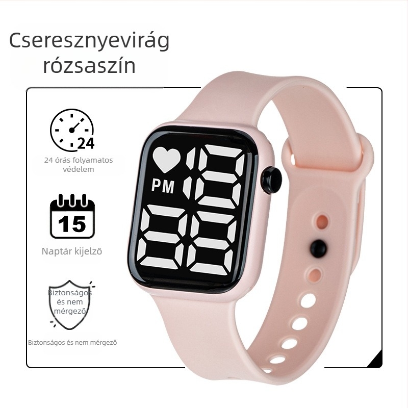 Y1 Export E-kereskedelem, népszerű LED-es digitális karóra fiúknak és lányoknak, gyerekeknek való világító digitális karóra, vízálló, nagyméretű számlappal