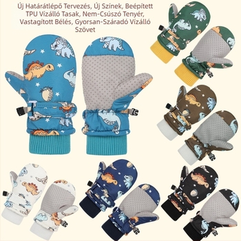 Határokon átnyúló gyermekeknek 3-9 éveseknek való kültéri síkesztyűk, téli, vastagított, gyapjúbéléssel, szélálló, meleg férfi és női kerékpáros sportkesztyűk