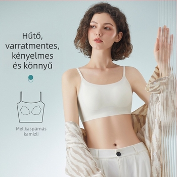 U alakú, gyönyörű, hátú, intim női jégselyem nyári, kis mellű push-up melltartóbetétekkel, külső mellény, all-in-one, varrás nélküli, nagyméretű, hát nélküli melltartó