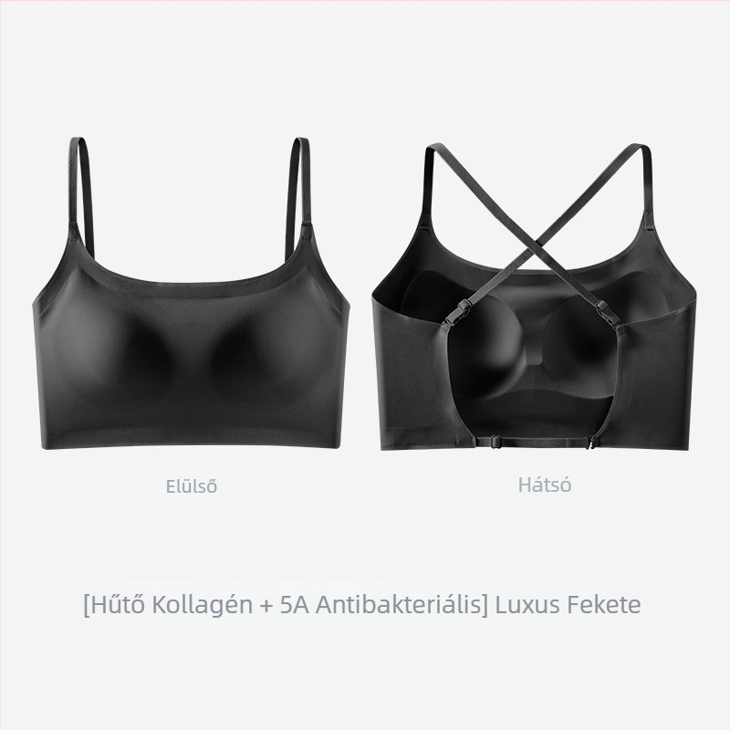 U alakú, gyönyörű, hátú, intim női jégselyem nyári, kis mellű push-up melltartóbetétekkel, külső mellény, all-in-one, varrás nélküli, nagyméretű, hát nélküli melltartó