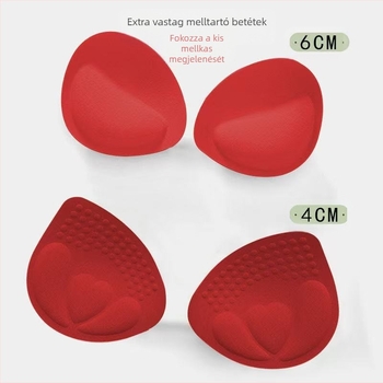 6 cm vastag latex pamut melltartóbetétek kis mellek összehúzására, a hát szépségének fokozására, cserélhető szivacsbetétekkel, szexi összehúzásra