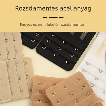 4 db-os határokon átnyúló kombinációjú mikroszálas rugalmas háromsoros, háromgombos melltartóhosszabbító csat gyöngyházfényű táska fehérnemű-ellátási csattal
