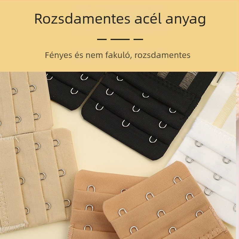 4 db-os határokon átnyúló kombinációjú mikroszálas rugalmas háromsoros, háromgombos melltartóhosszabbító csat gyöngyházfényű táska fehérnemű-ellátási csattal