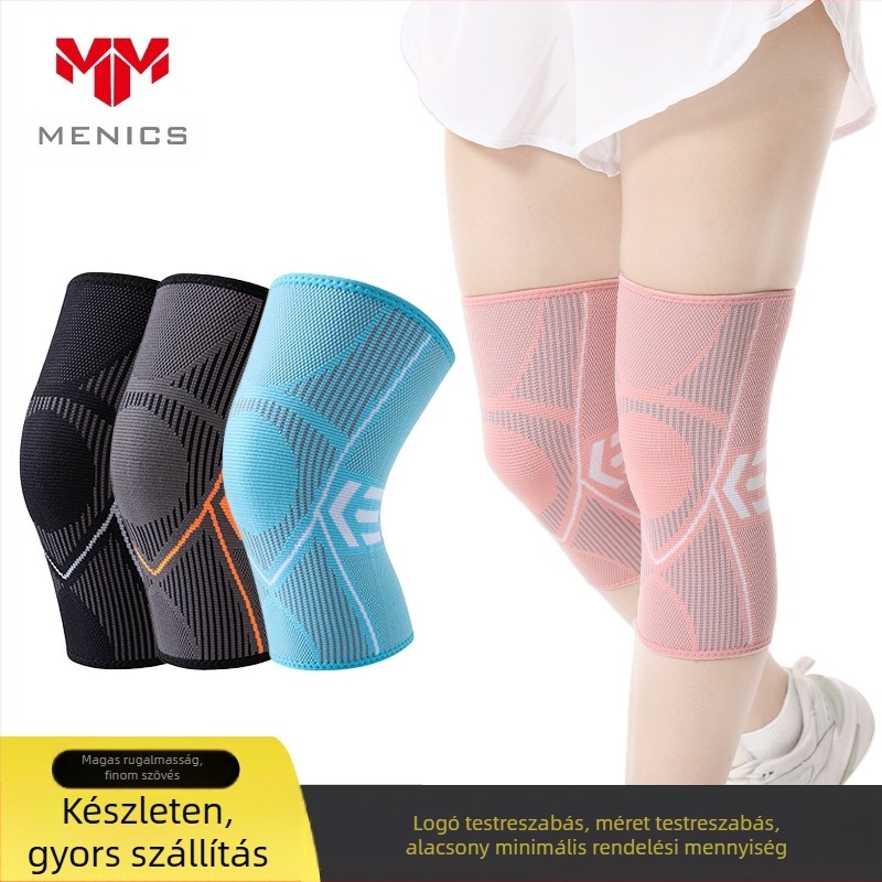 Férfi és női sport térdvédők új nyári vékony lélegző fitnesz edző csúszásmentes térdvédők légkondicionáló térdvédők