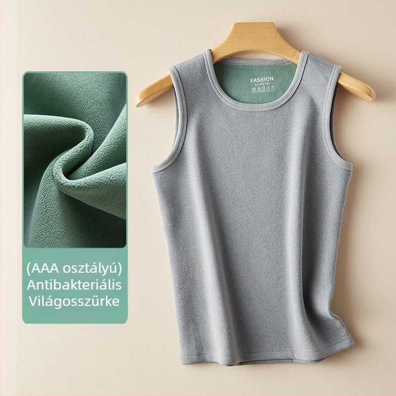 Antibakteriális polár téli férfi laza, polár béléssel ellátott vastag, meleg, bőrbarát, hidegálló mellény