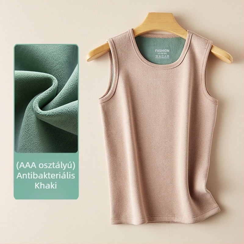 Antibakteriális polár téli férfi laza, polár béléssel ellátott vastag, meleg, bőrbarát, hidegálló mellény