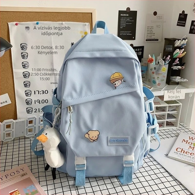 Egyszerű új Mori középiskolás diák iskolatáska, kiváló minőségű, nagy kapacitású szabadidős középiskolás diák hátizsák ingázónak