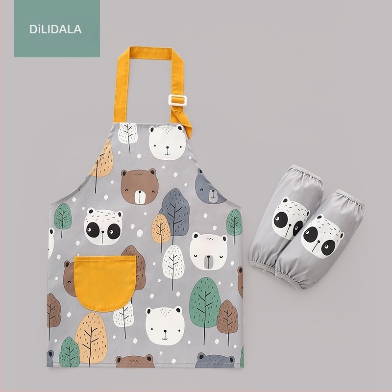 Vízálló babakötény fiúknak és gyerekeknek, festőköpeny, szennyeződésmentes festőruhák lányoknak, fordított öltözködés, csak művészeti diákoknak