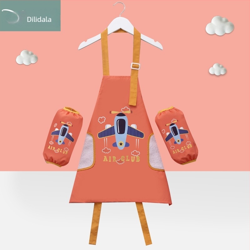 Vízálló babakötény fiúknak és gyerekeknek, festőköpeny, szennyeződésmentes festőruhák lányoknak, fordított öltözködés, csak művészeti diákoknak