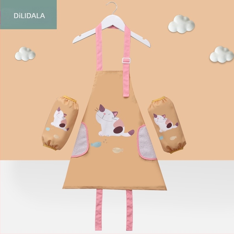 Vízálló babakötény fiúknak és gyerekeknek, festőköpeny, szennyeződésmentes festőruhák lányoknak, fordított öltözködés, csak művészeti diákoknak