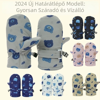 Határon átnyúló új gyermek síkesztyűk, gyorsan száradó, vízálló, meleg babakesztyűk, téli babakesztyűk, nagykereskedelemben kaphatók