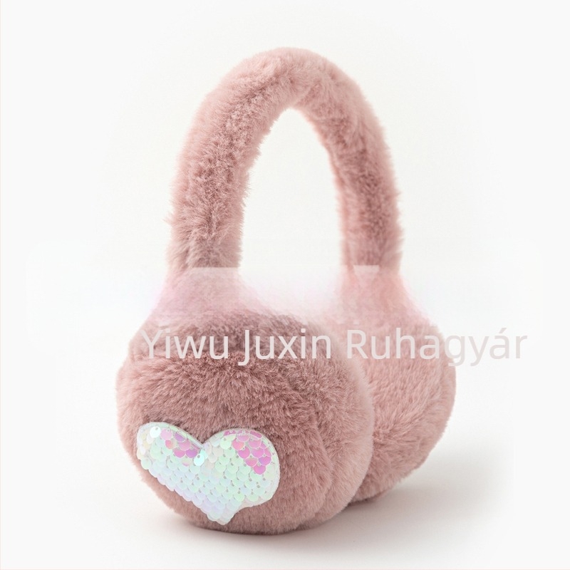 Aranyos, meleg, plüss, fülvédő, téli, diákoknak, kerékpározáshoz, meleg, szélálló, hidegálló, fagyálló fülvédő, fülmelegítő, fülvédő