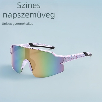 Határokon átnyúló európai és amerikai kültéri graffiti gyerek napszemüveg fiúknak és lányoknak színes napszemüveg sport kerékpáros szemüveg 3322