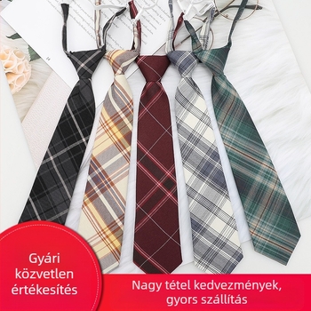 Japán stílusú fekete kockás, csokornyakkendő, zsinóros női gallér, virágmintás, egyetemi stílusú, szalaggal ellátott, kabát nélküli matrózöltöny, masnis ing