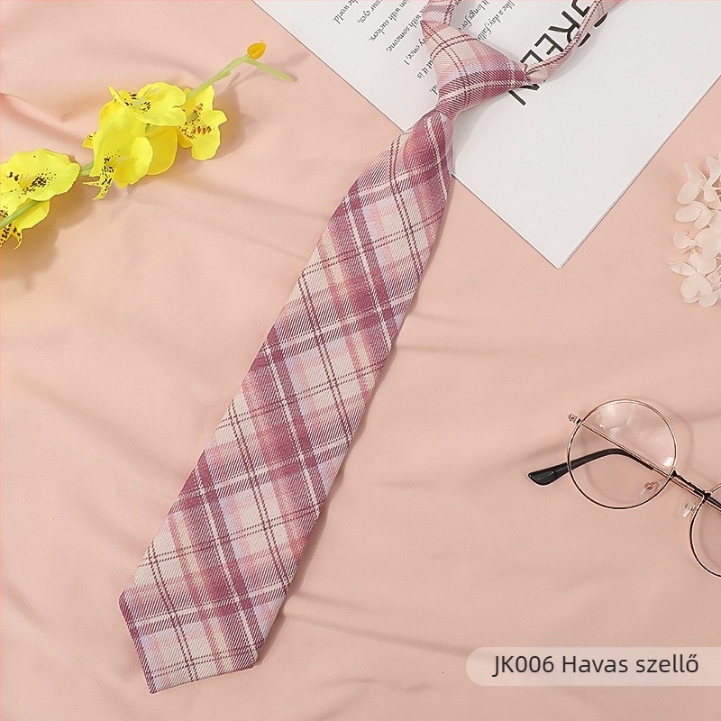 Japán stílusú fekete kockás, csokornyakkendő, zsinóros női gallér, virágmintás, egyetemi stílusú, szalaggal ellátott, kabát nélküli matrózöltöny, masnis ing