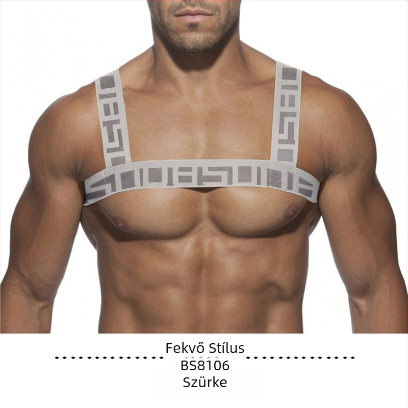 46 színű PUMP vállpánt, rugalmas, kihúzható mellkasi, nagy mellkasi pánt, európai és amerikai parti fitnesz szexi izmos férfi pánt