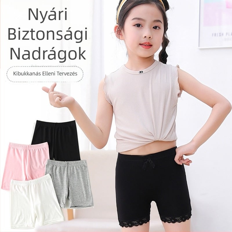 Lányka védőnadrág tavaszi és nyári új futásgátló könnyű nyári vékony baba gyermek biztosítás plusz ágyékú lányka alsónadrág