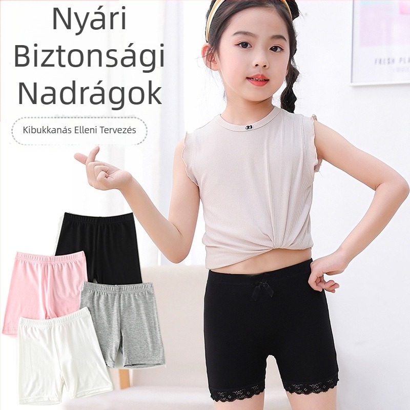 Lányka védőnadrág tavaszi és nyári új futásgátló könnyű nyári vékony baba gyermek biztosítás plusz ágyékú lányka alsónadrág