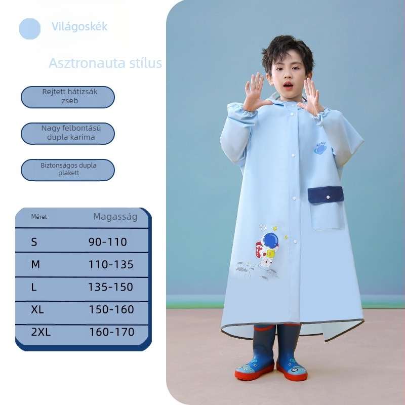 Gyermek esőkabát fiúknak, gyerekeknek, egész testre vízálló lányoknak 2024 baba óvoda általános iskolás diákoknak speciális poncsó iskolába