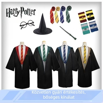 Harry Potter ruhák, mert jelmez teljes szett Griffendéles körülvevő gyermek varázspálca előadás iskolai egyenruha varázslóköpeny