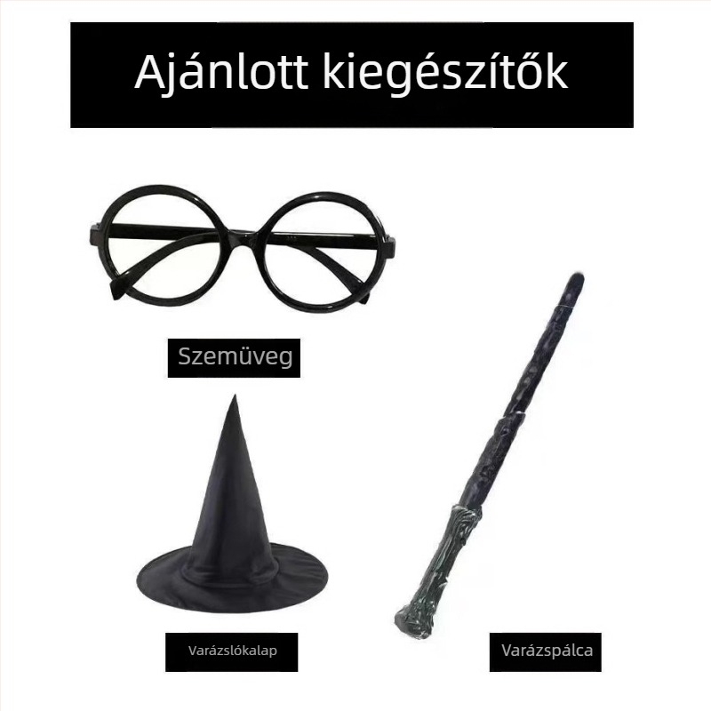 Harry Potter ruhák, mert jelmez teljes szett Griffendéles körülvevő gyermek varázspálca előadás iskolai egyenruha varázslóköpeny