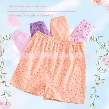 Középkorú és idős anyuka alsónemű pamut magas derekú bő boxeralsó anya pamut alsónemű pamut női plus size rövidnadrág