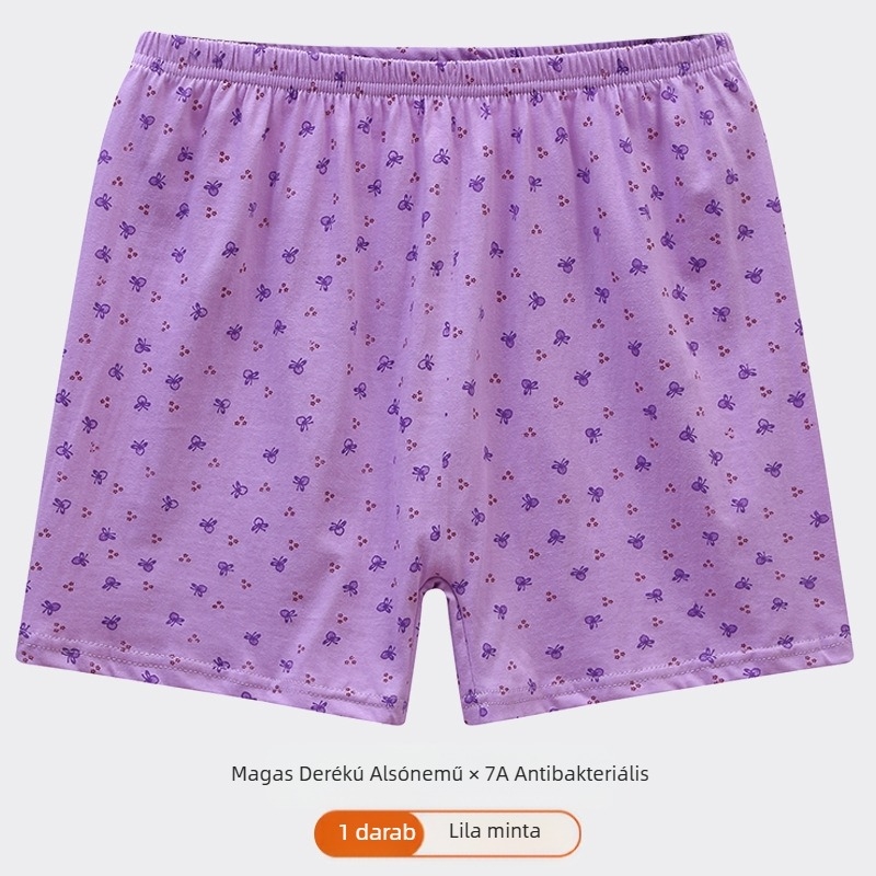Középkorú és idős anyuka alsónemű pamut magas derekú bő boxeralsó anya pamut alsónemű pamut női plus size rövidnadrág