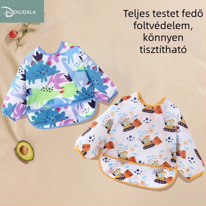 Gyermek vacsoratakaró óvodai kislány étkezészsák baba kötény előke kiegészítő étel kopásálló vízálló szennyeződés-álló 3 éves