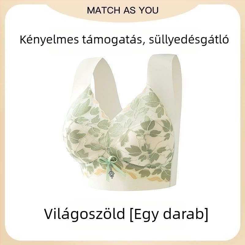 Nagy mellkasú, kicsi, perem nélküli női alsónemű, női push-up megereszkedésgátló melltartó, plus size sportmelltartó, gyönyörű hátú női alsónemű