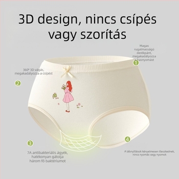 Gyerek alsónemű lányoknak háromszög alakú pamut A osztályú pamut 6-12 éves kislány cuhk rövidnadrág nem csattog nagykereskedés