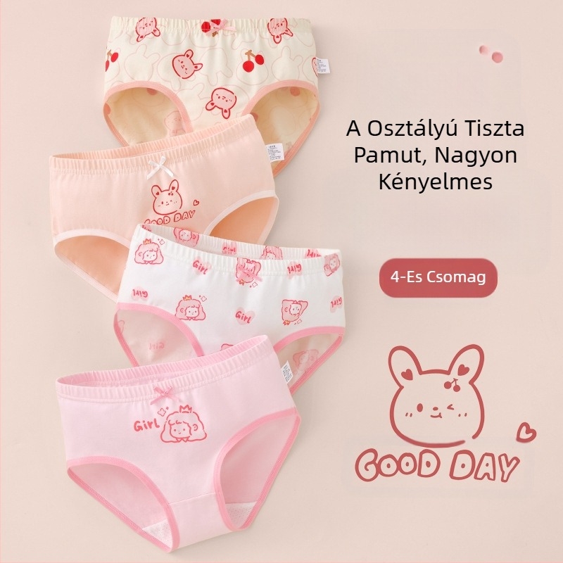 Gyerek alsónemű lányoknak háromszög alakú pamut A osztályú pamut 6-12 éves kislány cuhk rövidnadrág nem csattog nagykereskedés