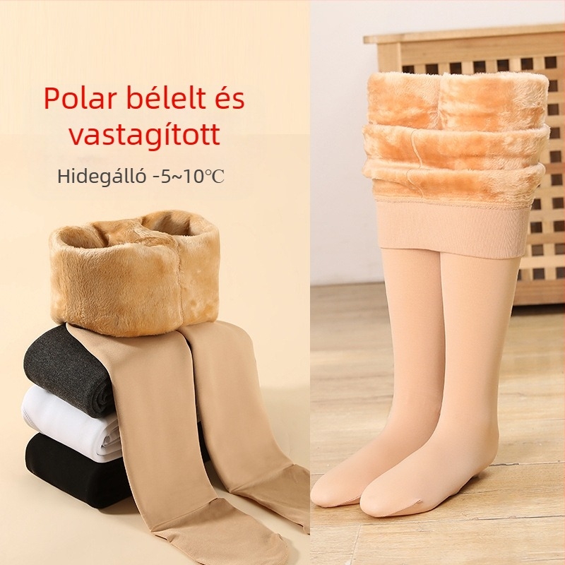 Lányok táncharisnyái tavaszra, őszre és télre, polár béléssel és vastagítással, fehér balett-specifikus leggings, vékony polár gyermek harisnyanadrág