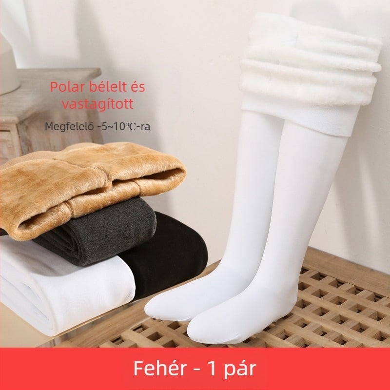 Lányok táncharisnyái tavaszra, őszre és télre, polár béléssel és vastagítással, fehér balett-specifikus leggings, vékony polár gyermek harisnyanadrág