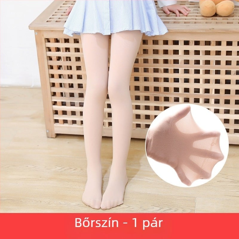 Lányok táncharisnyái tavaszra, őszre és télre, polár béléssel és vastagítással, fehér balett-specifikus leggings, vékony polár gyermek harisnyanadrág