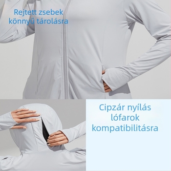 2025 Hosszú napvédő ruházat nőknek, Teljes testes napvédelem, UV-védelem, Tavaszi és nyári kültéri hűsítő jégselyem lélegző napvédő ruházat