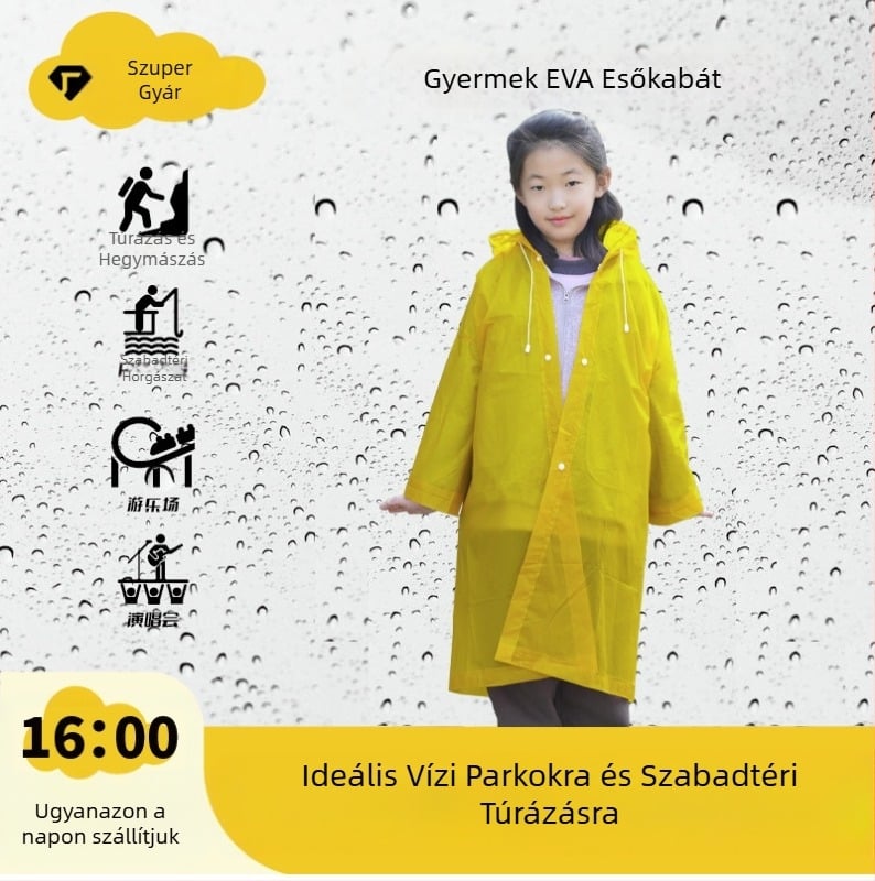 Nagykereskedelmi vastagított eldobható gyermek esőkabát Eva vastagított sziámi iskolai szabadtéri utazási festői helyszín gyártó nagykereskedelme